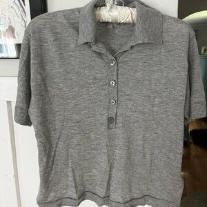 J. Crew Gray Polo Cashmere Sweater